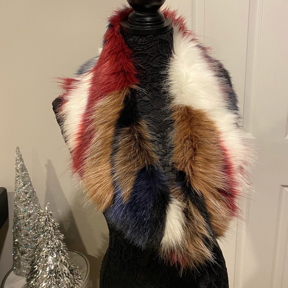 free press Accessories - Free press Faux fur scarf wrap